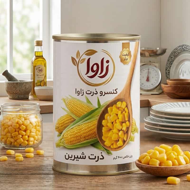 کنسرو ذرت زاوا با بسته بندی مناسب فروش